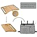 Walker Tray & Storage Bag Combo with Cup Holder, Large Capacity, Water-Resistant, Bamboo Tray for Rolling Folding Walkers, Lightweight Walker Accessories for Seniors(1 Cup Holder, Grey Bag)