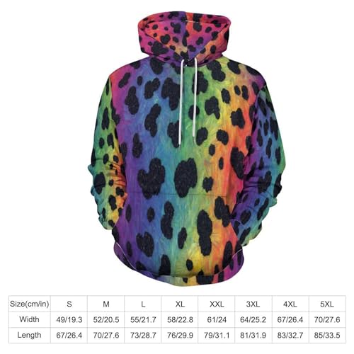 Sweat à capuche Harajuku pull manches longues imprimé léopard pull 3D unisexe - 6