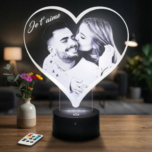 La lampe de Saint-Valentin avec photo