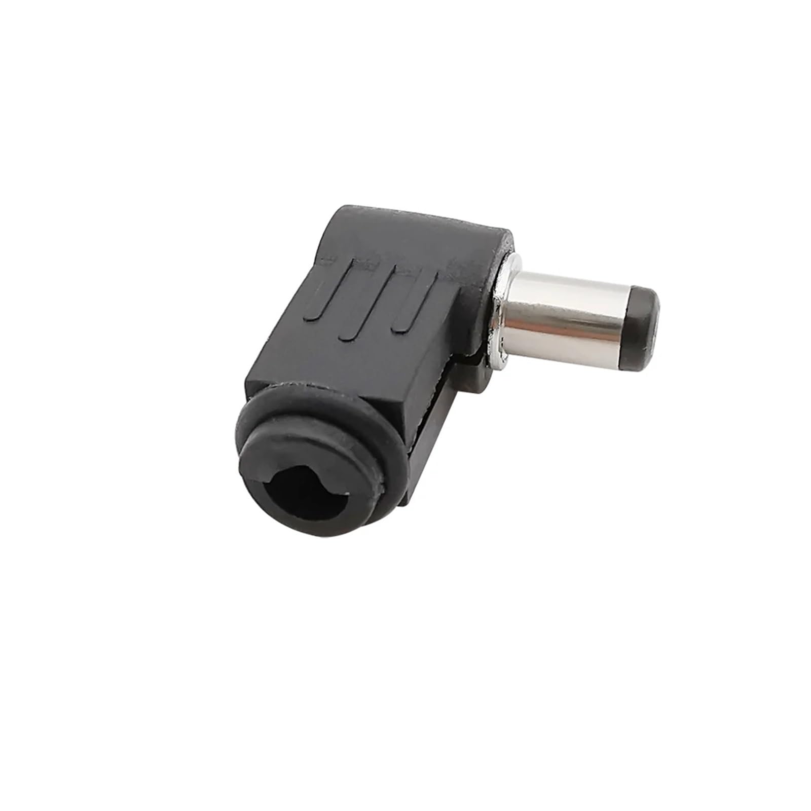 Conector adaptador de soldadura de enchufe macho de alimentación CC de ángulo recto de 5,5mm X 2,1mm, conectores de montaje de enchufe de CC de 90 grados, 5,5x2,1mm(10Pcs)