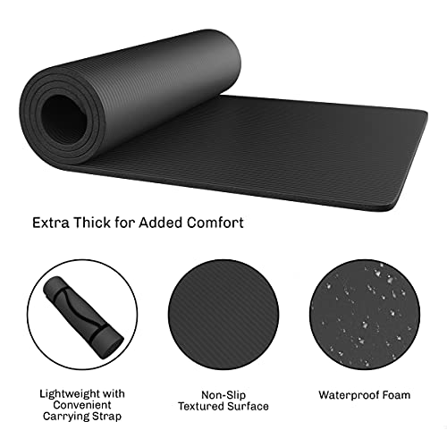 Wakeman Outdoors super Light Luxury Foam Camping Sleep Mat-Black by Wakeman - Image 2