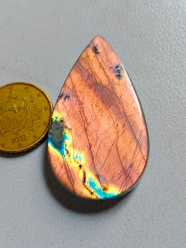 Labradorite dorée en cabochon poire pour fabriquer un cadeau fait main