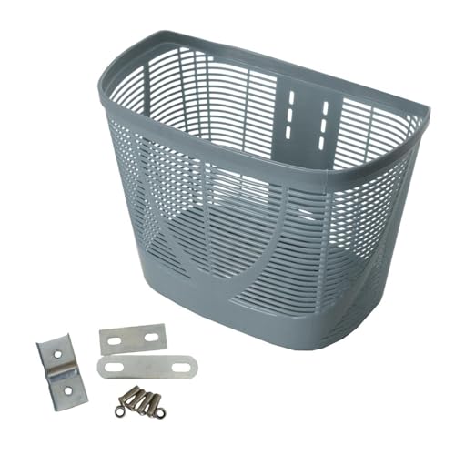 wisoolkic Cesta delantera para bicicleta, portaequipajes grande para exteriores, para hombre y mujer, color negro, Gris, 33 x 22.5 x 25 cm