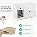 Hidden Litter Box Furniture Enclosure for Indoor Cats All-in-One Cat Cabinet with Ventilation Holes,Double-Layer Litter Mat Indoor Cat House with Storage Drawer Side Table Cats Box Cabinet