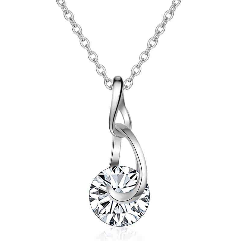 Pendentif moissanite goutte d'eau bleu rose jaune pour femme en accessoire de décoration