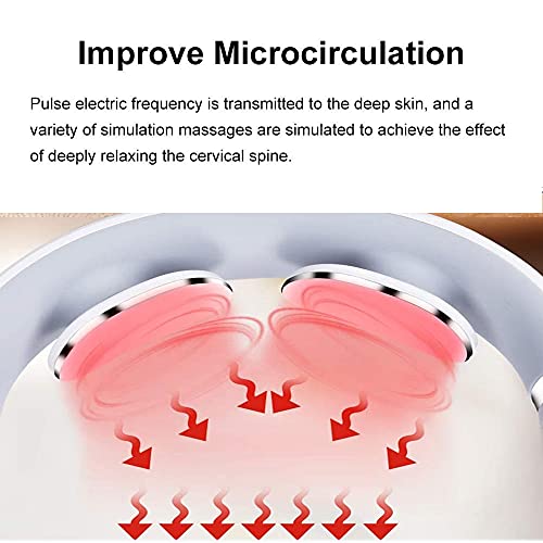Lingad Neck Massager With Heat, Pain Relief, Cordless Intelligent Neck Massager, Portable Deep Tissue Trigger Point Massager, Gifts For Women Men, Home, Outdoor, Office Use - White #TOP2