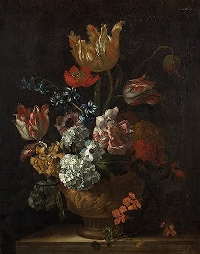 Tableau fleur Jean Baptiste Monnoyer 60x90cm pour décoration chambre vintage