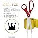 Grand Opening Ceremony Kit – 25 Inch Red Giants Ribbon Cutting Scissors with Gold Ribbon for Inaugurations and Ceremonies Giant Scissors for Special Events