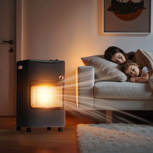 Miniatura 2 de Wiltec Estufa De Gas Portátil 4,2 Kw Con Ruedas Integradas Calefactor Infrarrojo Butano Propano Para Interior Compacto Y Seguro Con Encendido Piezoeléctrico Y Sistemas De Seguridad Avanzados