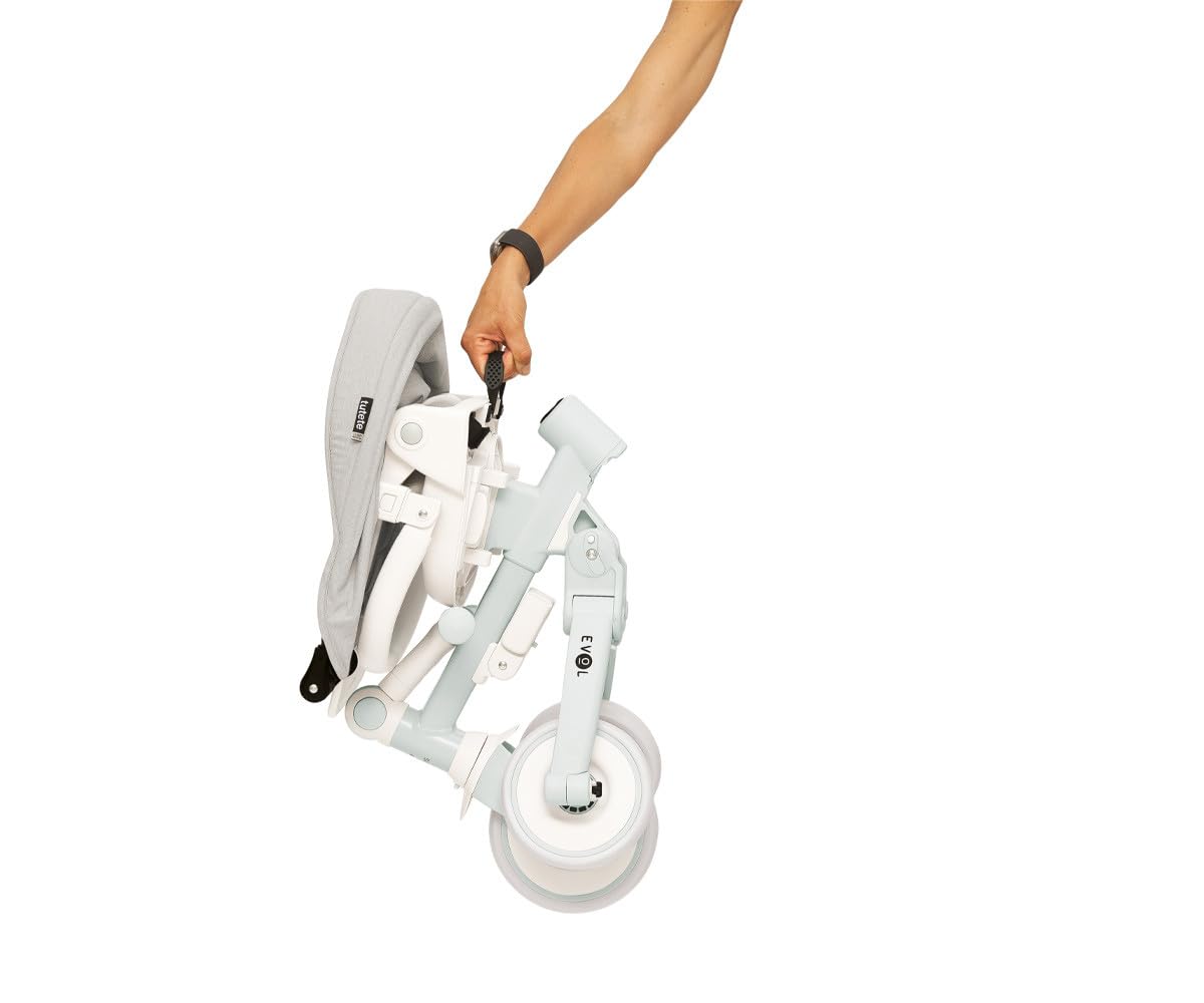 Triciclo Evolutivo 5 en 1 Olmitos by Tutete para Bebés y Niños 12 Meses a 6 Años | Convertible en Bicicleta con o sin Pedales | Mango de Empuje, Cinturón 5 Puntos, Capota y Plegado Compacto