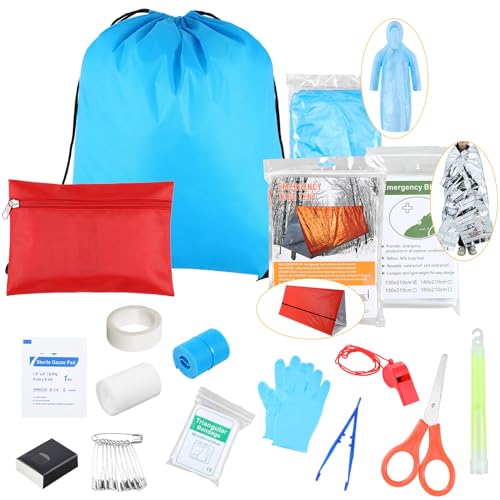 Twistover 8 Person Graduation Gifts Emergency Survival Kit, 72h Complete Earthquake Bag for Family, Hurricanes First Aid Gear Tools Trauma Kit for Wildfires Floods Camping, Portable Disaster Go Bag
