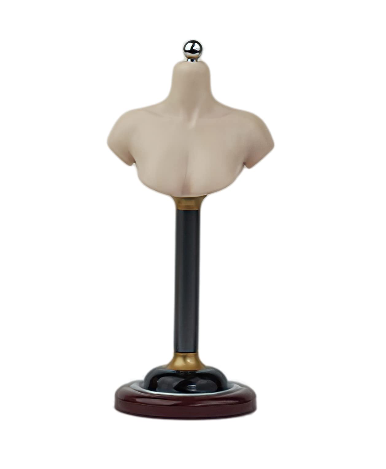 Support 1/6 demi buste pour sculpture de tête de figurine féminine gris pâle