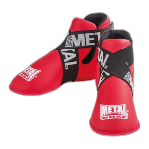 METAL BOXE Protège-Pieds Rouge Taille M