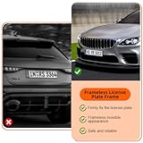 vsshe 4pcs Plate Holder for Cars, Frameless Invisible, Vehicle License Plate Frame, Universal Number Plates Holders, Firm and Stable, for 110 mm Wide License Plates, 3D Austria Not Applicable - Image 6