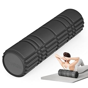PROIRON Rouleau de Massage 42 CM Foam Roller pour Trigger Point Massage Arbre de Mousse Relaxation Musculaire Rouleau de Massage Fitness Yoga Pilates de Roue Rouge