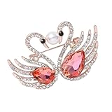 Broche de pájaros con diamantes de imitación brillantes, estilo vintage, de aleación, para banquetes, fiestas, accesorios adecuados para mujeres y hombres, broche de pájaro con diamantes de imitación