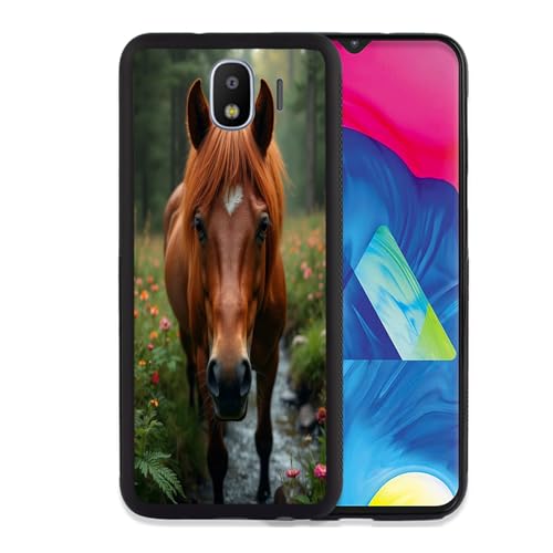 ZHONGWEI Phone case Compatible with Galaxy M01 M02S M10 M11 M12 M13 C7 F13 F62 F22 J2PRO J5Prime F52 J8 with Horse-CQ54-3D Anti-Slip Texture,Military Drop Protection.