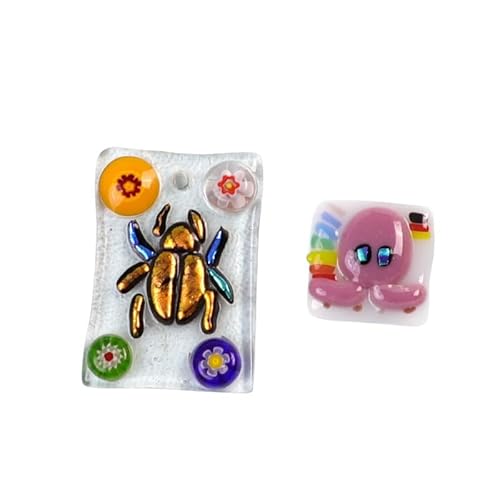 COE90 Schmelzbare Buntglasscheibe, 7 Bögen, 5 x 5 cm, Opal-Schmelzglas für Mikrowelle, für Heimwerker, Buntglasprojekte, Schmuckherstellung (Opalglas)