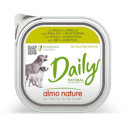 almo nature Daily- Nassfutter für Hunde- Huhn und Erbsen- 300 g x 9