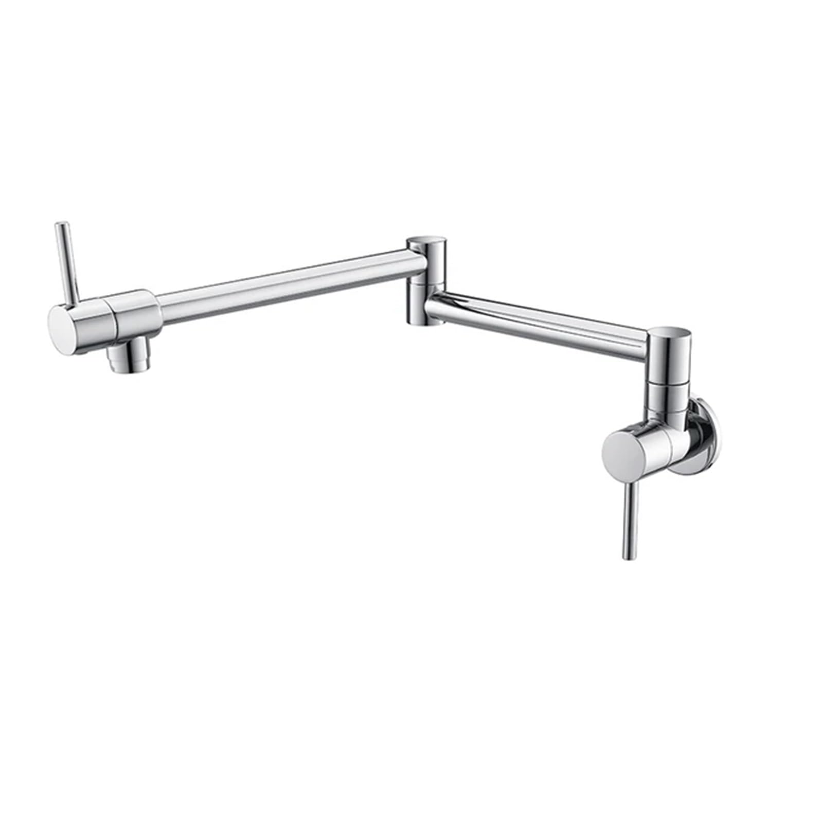 Ewsdsfs Style 2 Chrome Pot Filler Tap Wall Mounted Foldable Kitchen Faucet With Bidet Sprayer Cold Sink Rotate Folding Spout(Style 2 Chrome)