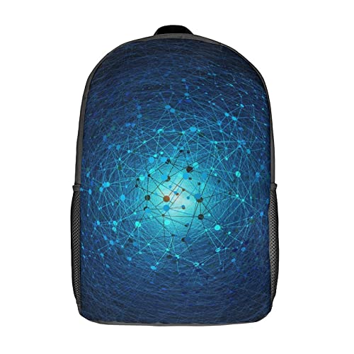 Sac à dos scolaire enfants bleu 17 pouces avec imprimé 3D pour adolescents