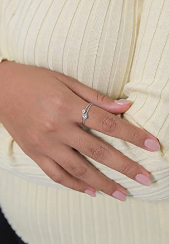 Elli Ring Damen Set Elegant Basic mit Kristallen in 925 Sterling Silber – Ansicht 4