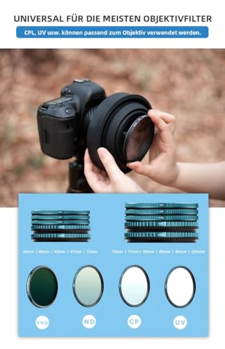 Capuchón universal para lente de silicona, antirreflejo y plegable para fotografía por ventanas, compatible con cámaras DSLR y sin espejo, tamaño S (53-72 mm), negro miniatura 5