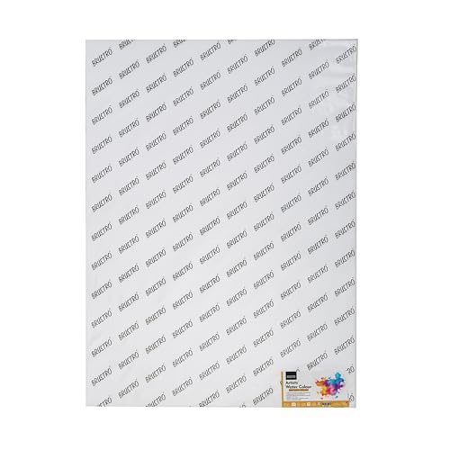 Image of BRUSTRO Artists 25% Cotton Watercolour Paper, Cold Pressed, 200 GSM, Size - 56 x 76 cm, 10 Sheets | Ideal for Watercolor,Gouache,Charcoal,Graphite,Ink & Other Mixed Media