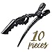 10-Pieces Alligator Hair Clips - Professional Hair Styling and Sectioning Clips - Plastic Clip With Durable Grip and Wide Teeth for Women or Girls With Thick or Thin Hair
