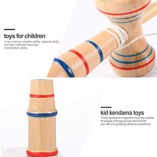 FAVOMOTO Kendama de Madeira Bola Copo E Jogo de Bola Tradicional Japonês Jogar Bola Pegando Copo Mão