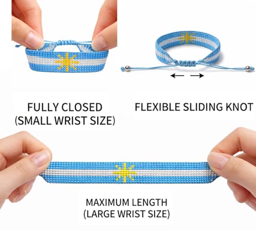 Pulsera ajustable artesanal de banderas para hombres y mujeres miniatura 6