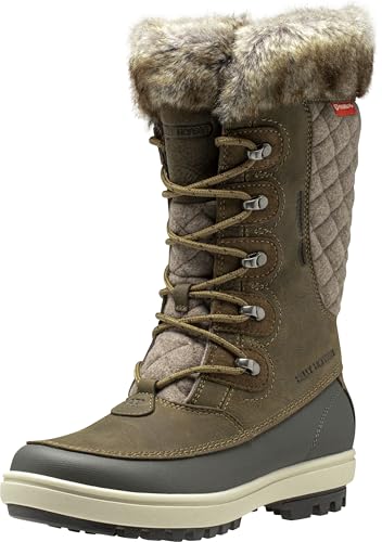 Helly-Hansen Garibaldi VL Insulated Winter Boots for Women - Waterproof Nubuck Leather, Faux Fur Lined, Eco Ortholite Comfort Footbed, Max-Grip Outsole