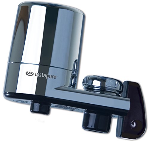 Instapure F2 Essentials Tap Water Filtration System (Chrome with Chrome Cap) + 1 Filter, Tested & Certified to ANSI/NSF 42