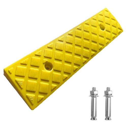 Rampa plástica portátil para bordillo 3 cm amarillo miniatura 1