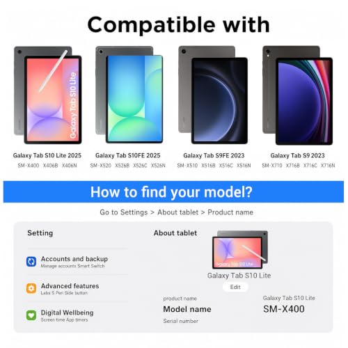Image of CoBak 2-Pack Tempered Glass Screen Protector for Samsung Galaxy Tab S10 Lite 11-inch, Installation Frame, 9H Hardness, Anti-Scratch