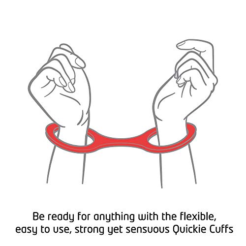 Image of CC Games Quickie Cuffs Flexible Strong Silicone Cuffs- Medium Red