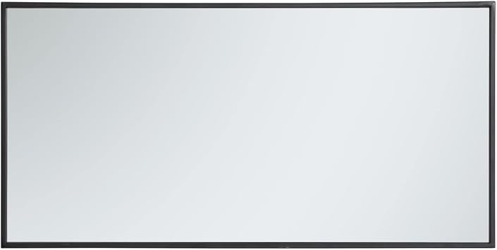 Elegant Decor Monet Home Office Decorative Rectangle Framed Wall Mirror, 18 L x 36 H - Black