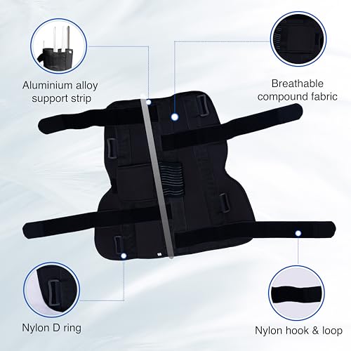 Image of Wonder Care Knee Immobilizer Cotton Brace Support Dislocation Injuries Ligament Tear Wraparound Stabilizer Splint For Men & Women (19 Long) (S)