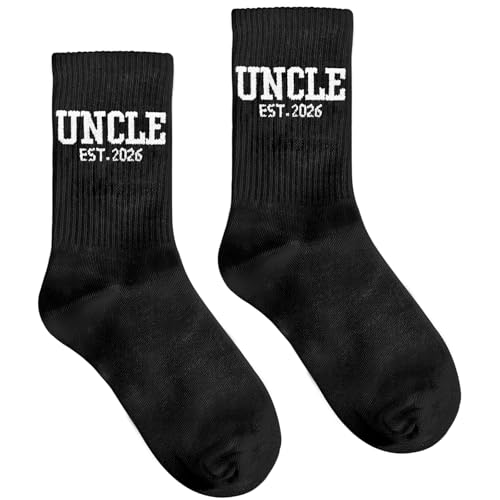 FUIPET Uncle EST 2026 Socks - Promoted to Uncle Pregnancy Announcement Gift Birthday Gifts for Best Uncle Ever