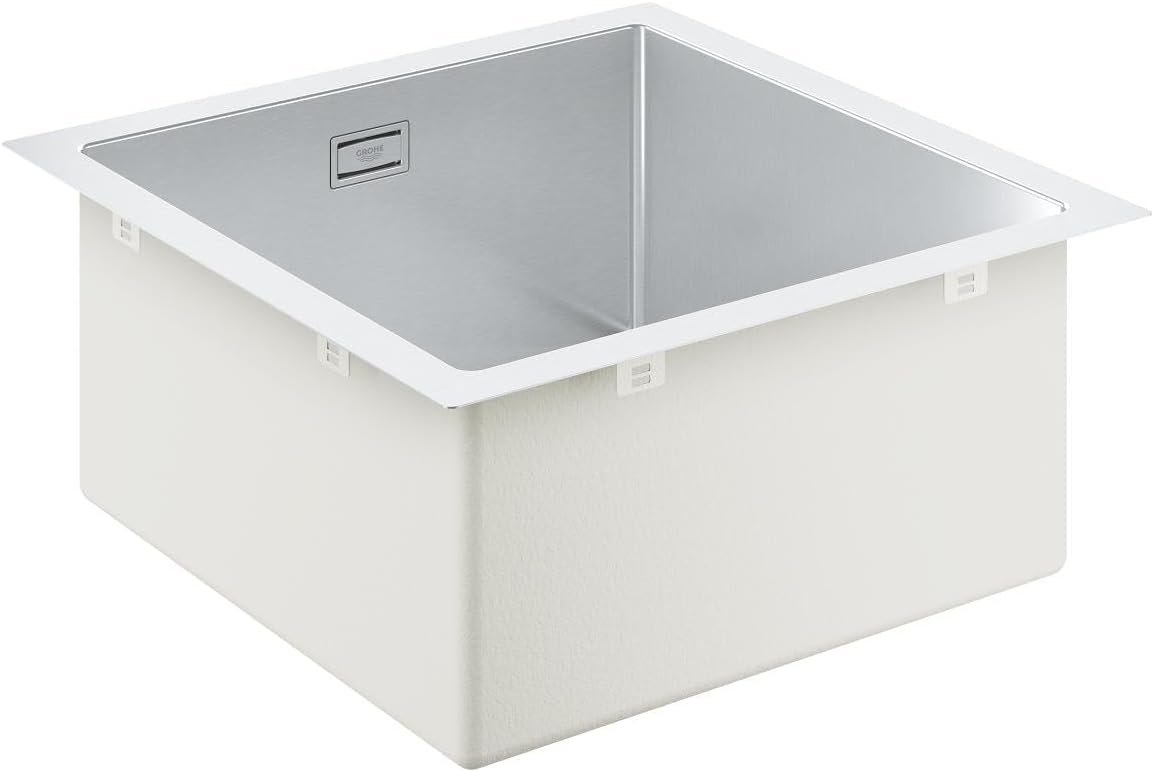 GROHE K700 Stainless Steel Kitchen Sink, Flush-Mounted, with Overflow, 464x464mm, 31578SD1