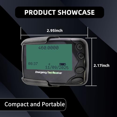 Programmable Alphanumeric Pager (Black, 450-470 MHz)