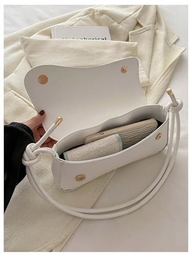SweatyRocks Women's Asymmetrical Flap Shoulder Bag Adjustable Knot Strap Top Handle Purses4