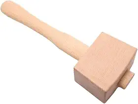 Martelo de madeira de faia, martelo de couro de 24 cm com entalhe de cinzel de cabeça equilibrada, montagem de móveis, borracha de madeira e peças, ferramenta manual