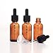 3 Pack of 1oz Amber Glass Dropper Bottles (30mL) with Child Resistant Graduated Measurement Marked Glass Droppers + Funnel:The Hemp Door LLC