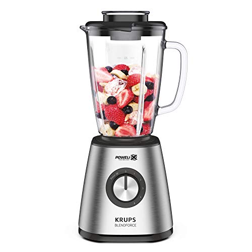 Krups KB439D Blendforce 2 blender | 800 Watt | 5 snelheden | pulsfunctie | 1,75 liter thermoglas container (inhoud: 1,25 liter) | schokbestendig | ijssnijder | roestvrij staal - Afbeelding 4