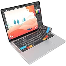 JCPal Adobe Illustrator Shortcut Guide Keyboard Cover for Apple MacBook Pro 14 inch / 16 inch M1M5, MacBook Air 13 inch / 15 inch M2M5 and MacBook Neo USLayout