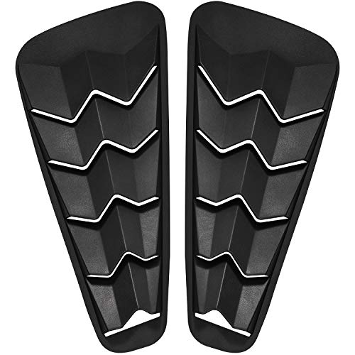 Side Window Louvers Fit For Ford Mustang 2005 2006 2007 2008 2009 2010 2011 2012 2013 2014 Windshield Sun Shade Cover Matte Black - Pair #TOP5