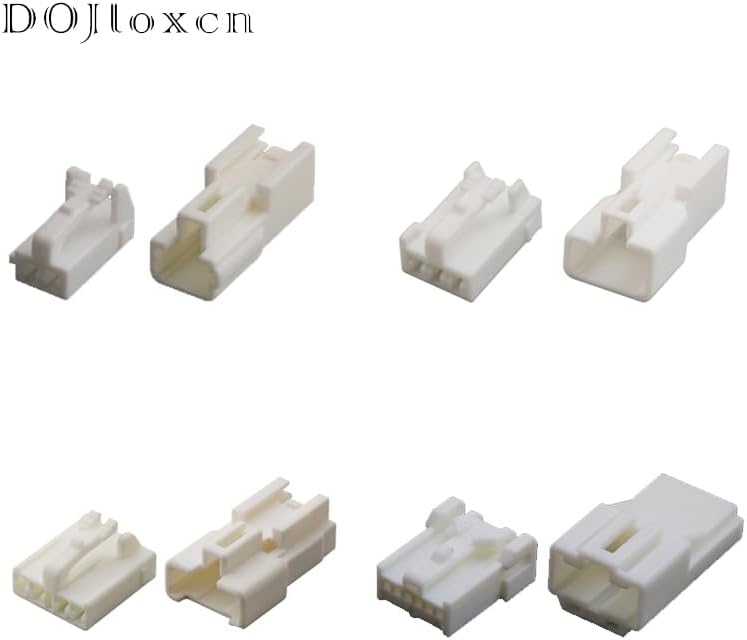 1/5/10/20/Sets 2/3/4/6 Pin Wiring White Scoket Automotive Female And Male Connector 7282-8663 7283-8660 DJ7061Y-0.6-11/21 - (Color: 6p female, Package: 20 sets, Pins: 6p)