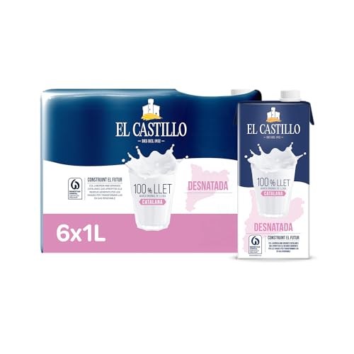 Leche El Castillo desnatada brik 1L – Caja de 6 litros