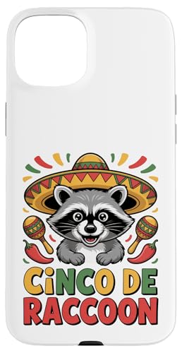 Cinco de Raccoon �ʔ������L�V�J���t�B�G�X�^���� �X�}�z�P�[�X iPhone 15 Plus �p